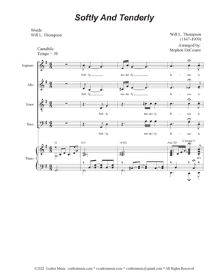 Softly And Tenderly (SATB)
