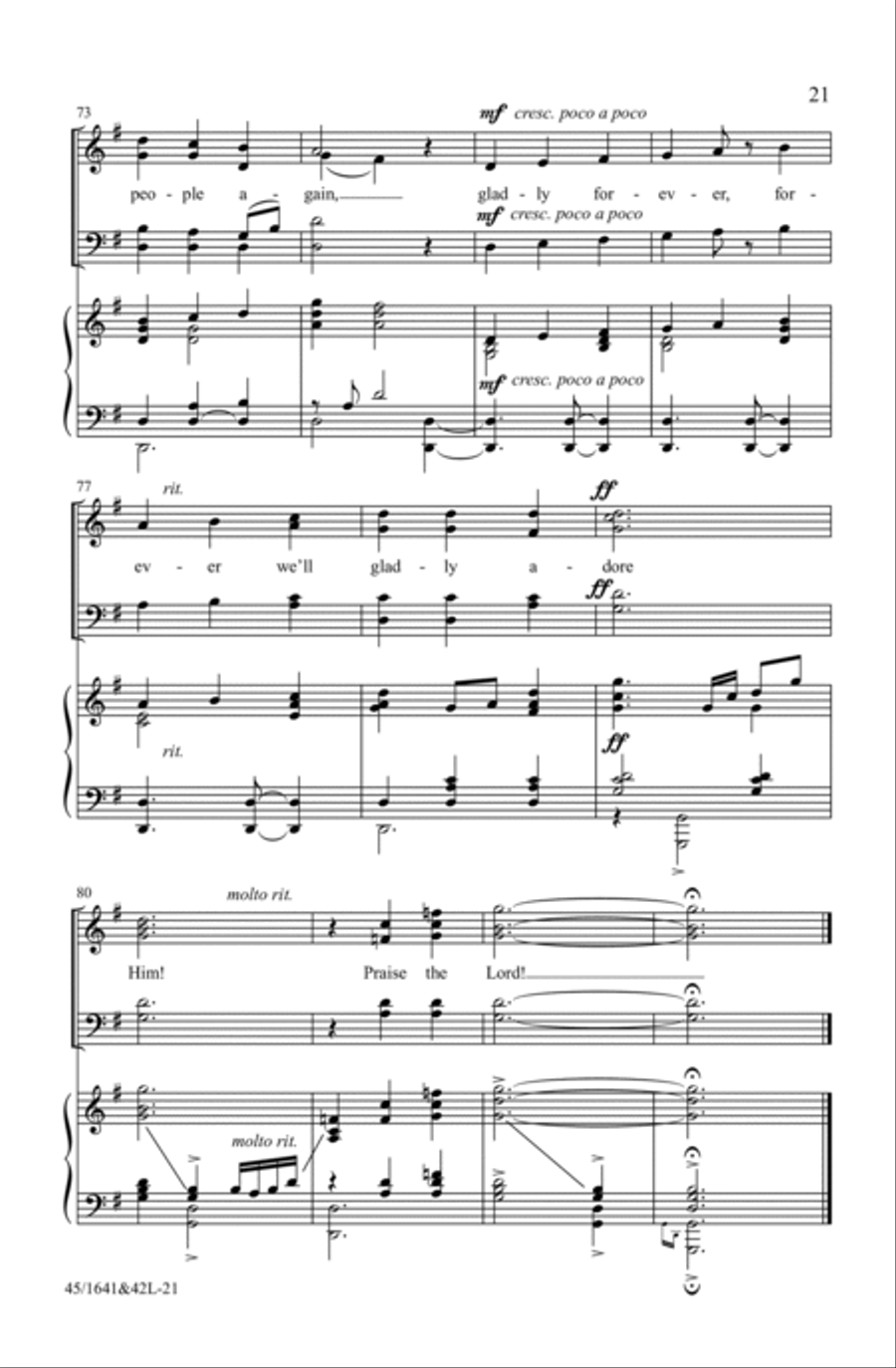 A Festival of Hymns SATB (Digital Download) 4-Part scores gallery preview page 21