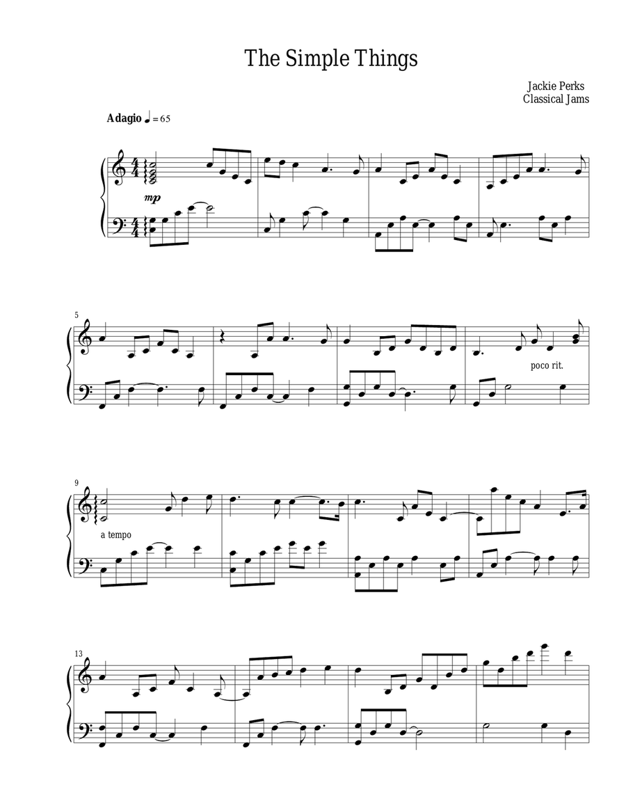 The Simple Things Piano Solo scores gallery preview page 1