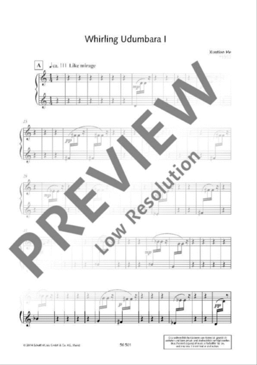 Whirling Udumbara I & II Piano Solo scores gallery preview page 3
