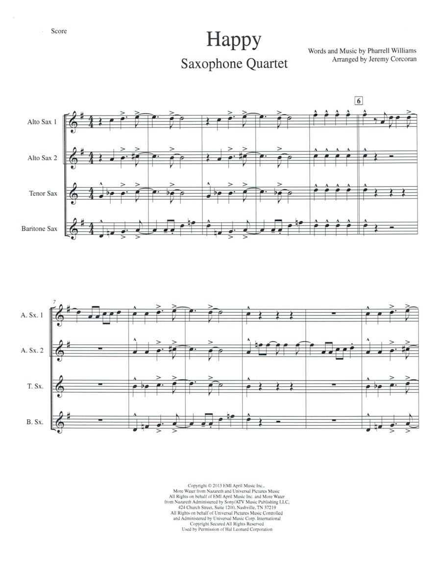Happy Happy Woodwind Quartet scores gallery preview page 1