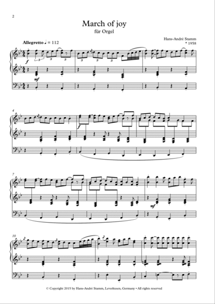 March of Joy for organ March of Joy for organ Organ Solo scores gallery preview page 4