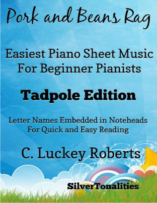 Book cover for Pork and Beans Rag Easiest Piano Sheet Music 2nd Edition