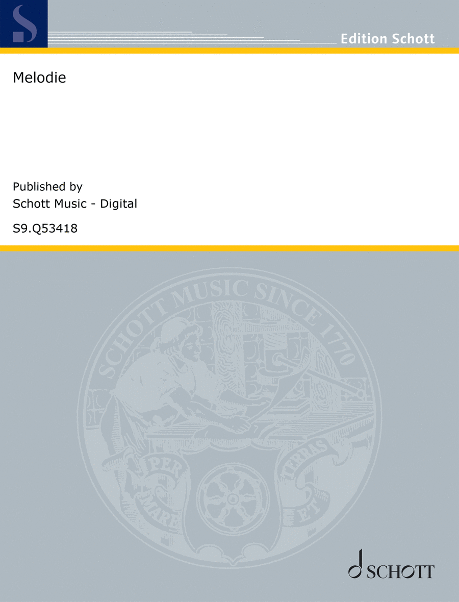 Mélodie Mélodie Piano Solo scores gallery preview page 1