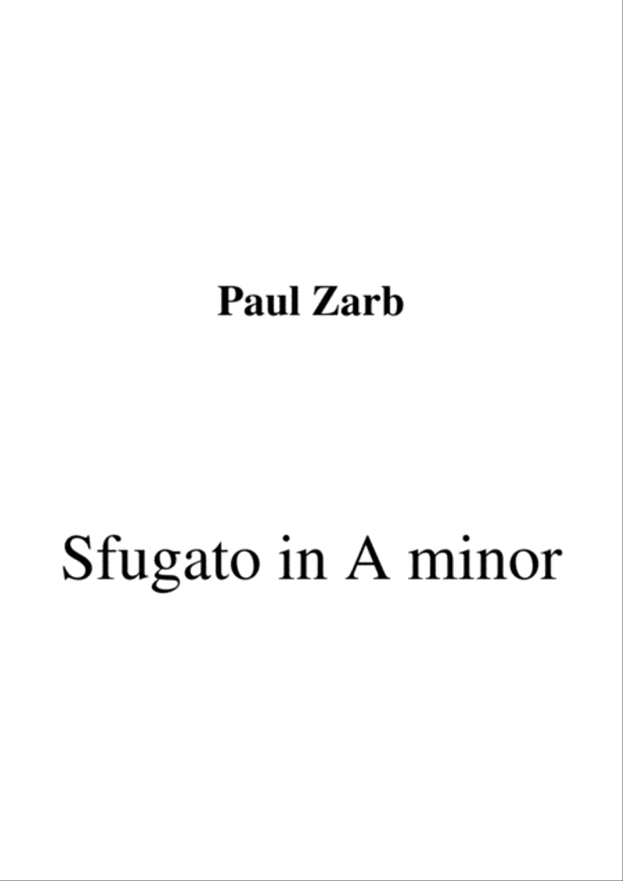 Sfugato in A Minor Piano Solo scores gallery preview page 1