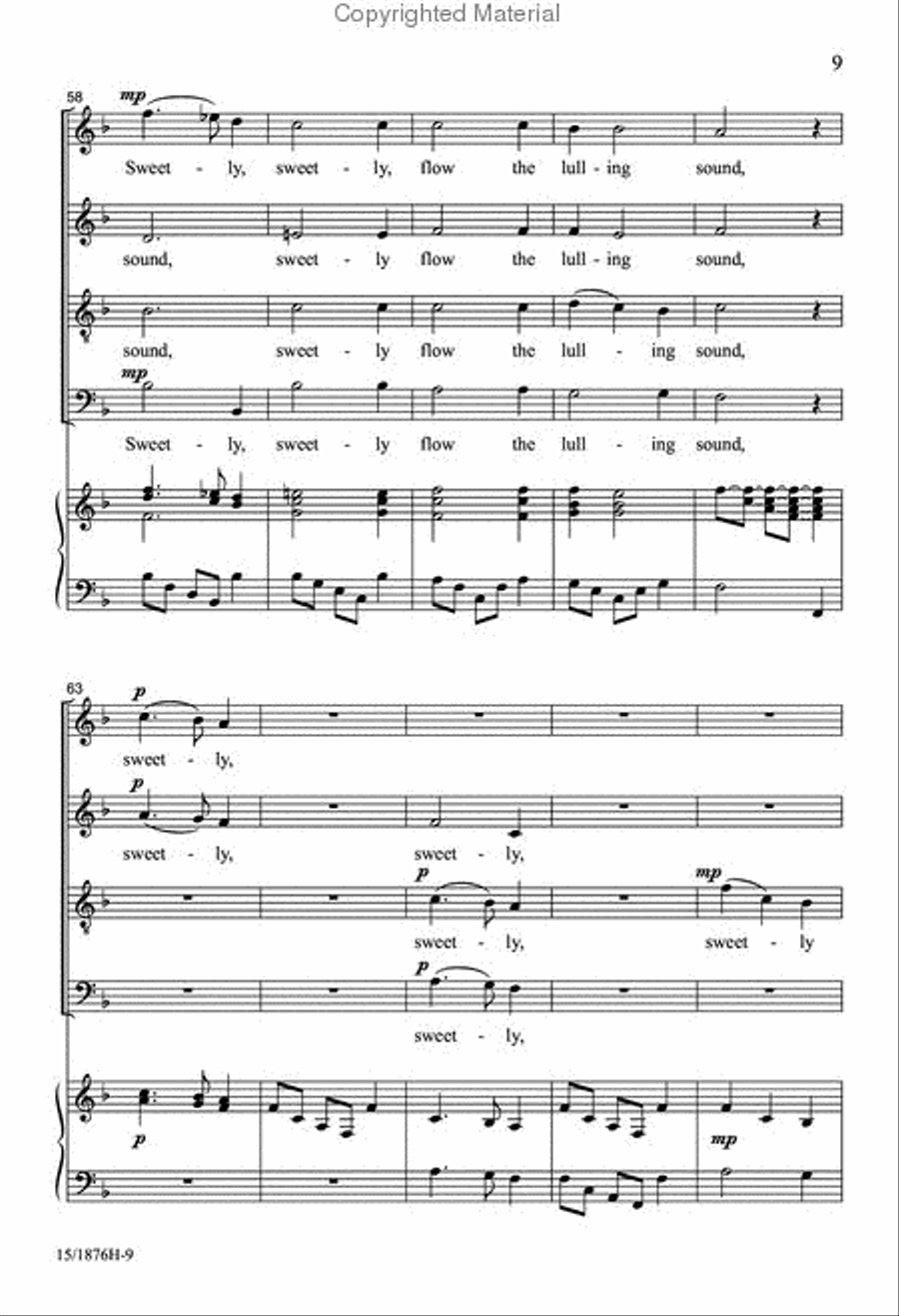 Music, Spread Thy Voice Around 4-Part scores gallery preview page 8