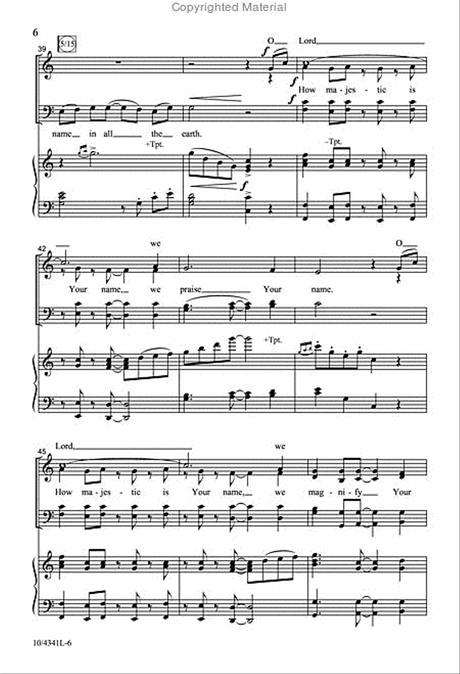 How Majestic Is Your Name 4-Part scores gallery preview page 6