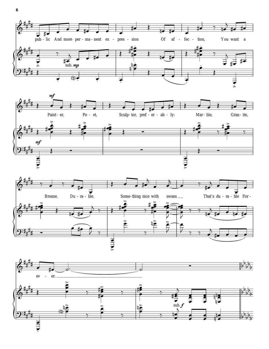 Sunday In The Park With George Piano, Vocal scores gallery preview page 6