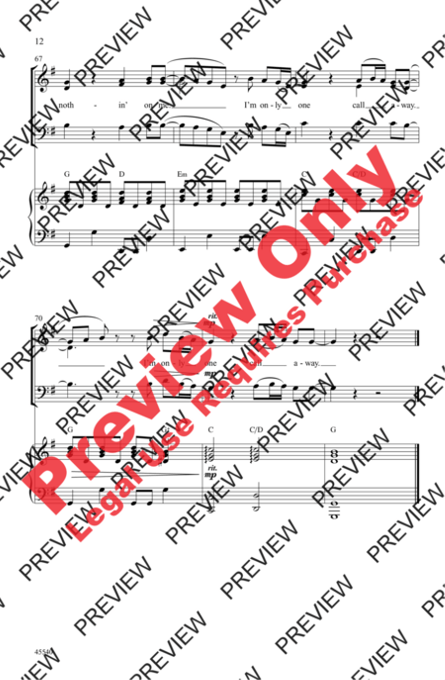 One Call Away One Call Away 3-Part scores gallery preview page 11