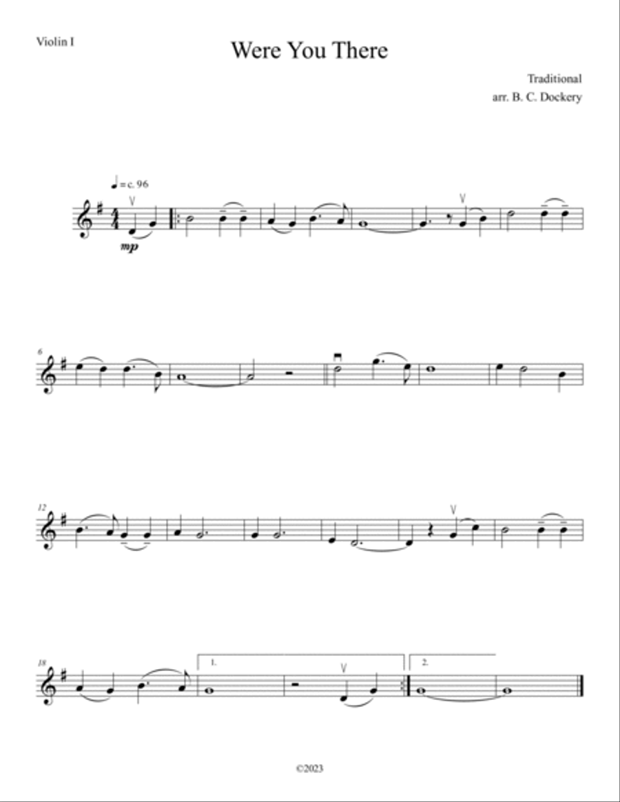 Were You There (String Quartet) String Quartet scores gallery preview page 3