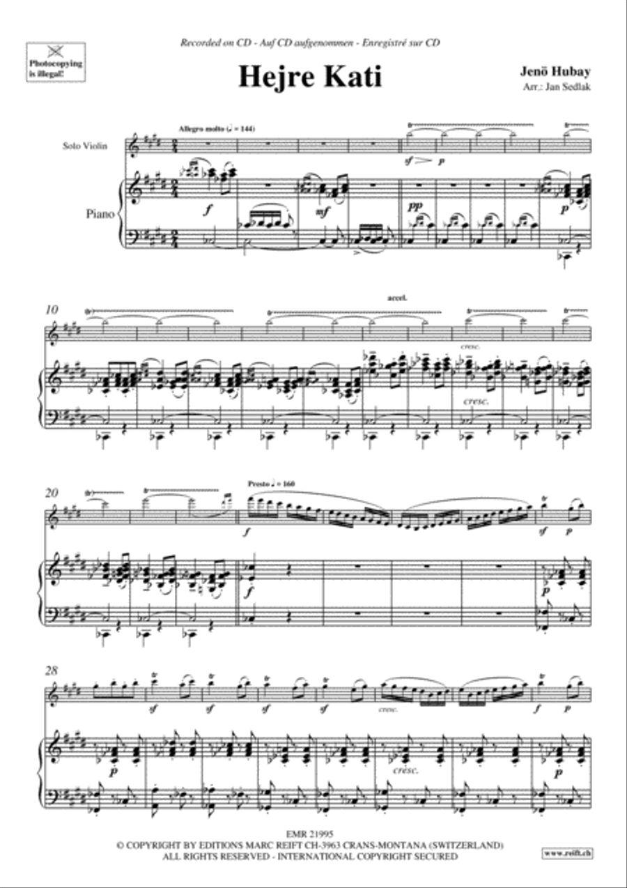 Hejre Kati Violin Solo scores gallery preview page 3