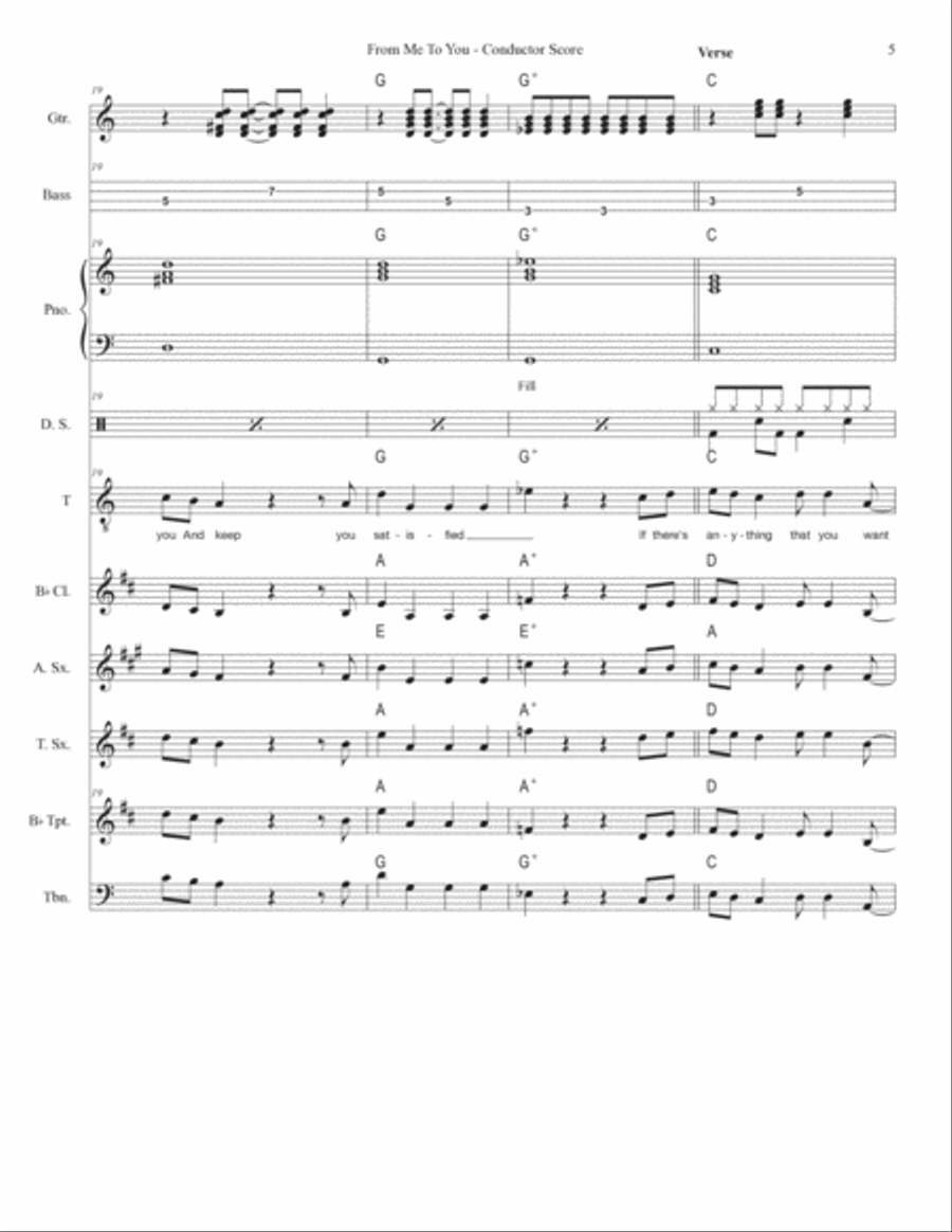 From Me To You Jazz Ensemble scores gallery preview page 5