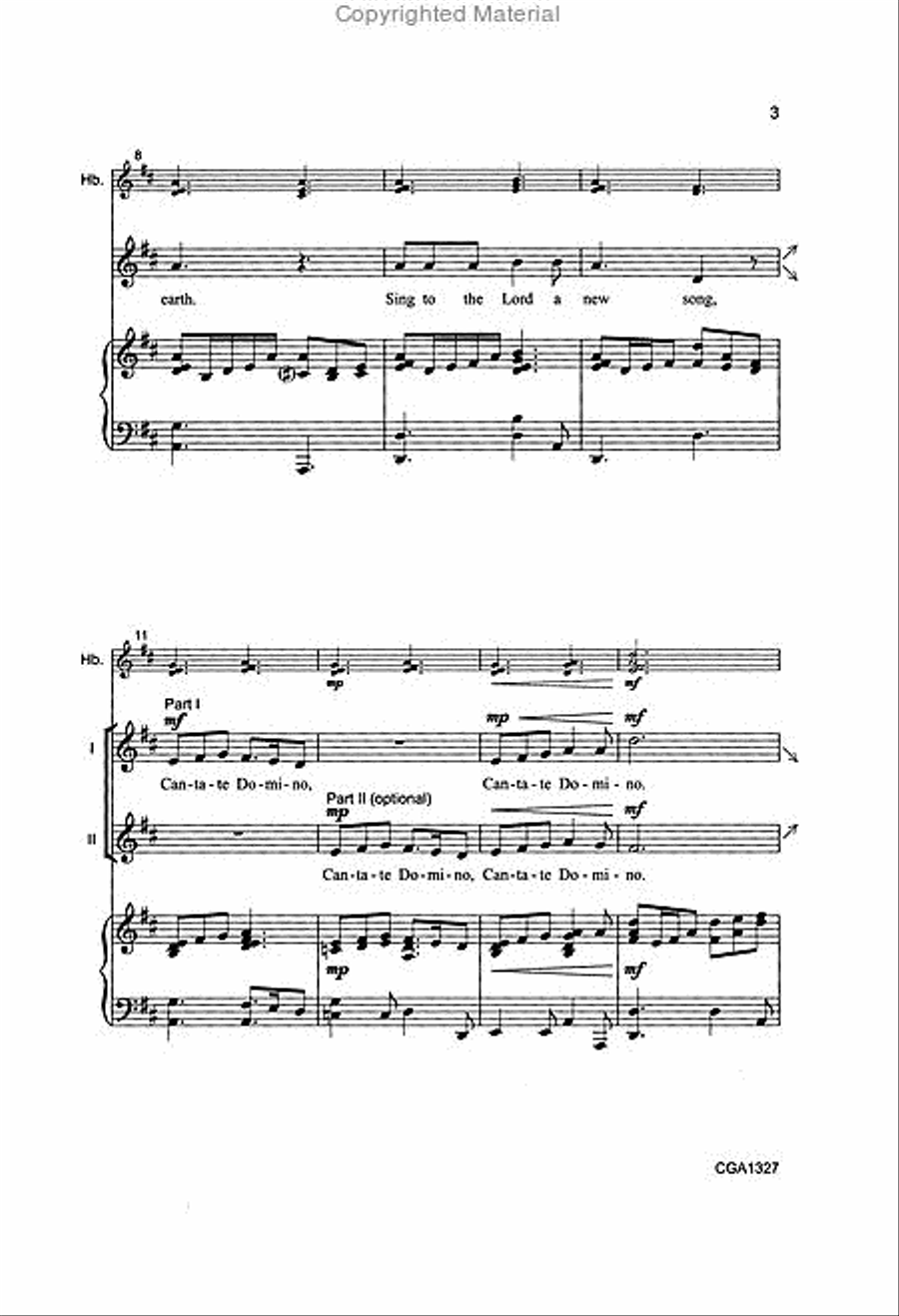 Cantate! Sing to the Lord! 2-Part scores gallery preview page 3