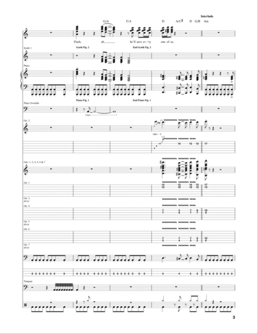 Flash's Theme Bass Voice scores gallery preview page 3