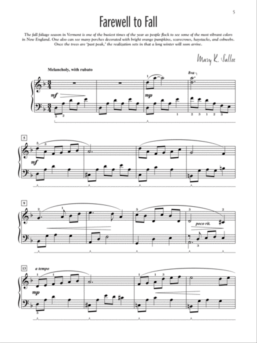 Scenes of Vermont Piano Solo scores gallery preview page 3
