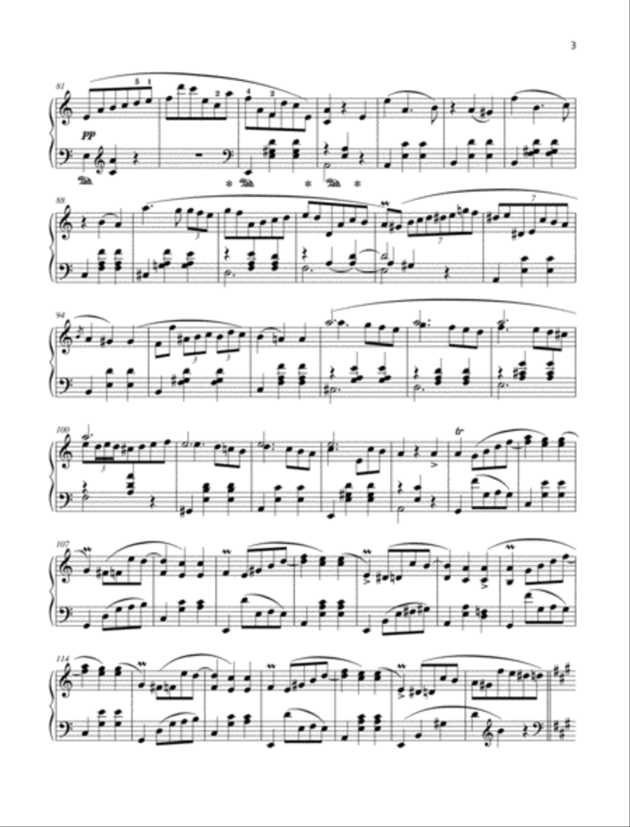 Waltz A minor Waltz A minor Piano Solo scores gallery preview page 3