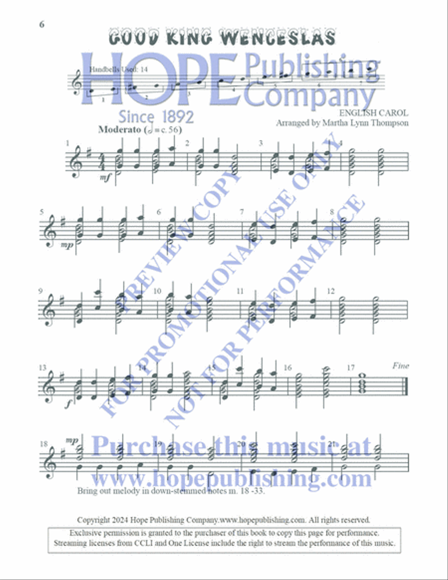 Ring with Less for Christmas Handbell Choir scores gallery preview page 7