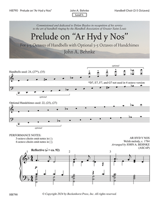 Prelude on "Ar Hyd y Nos"