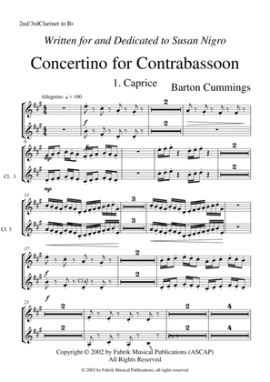 Barton Cummings: Concertino for contrabassoon and concert band, 2nd & 3rd Bb clarinet part