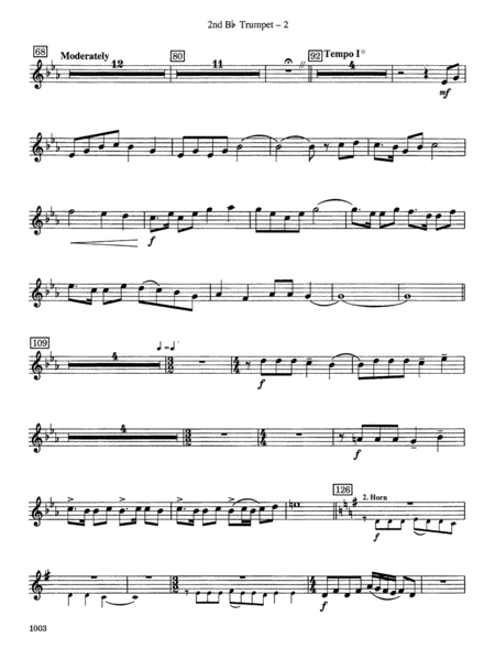 Spoon River Variations: 2nd B-flat Trumpet