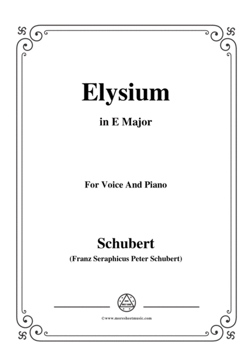 Schubert-Elysium,D.584,in E Major,for Voice&Piano image number null