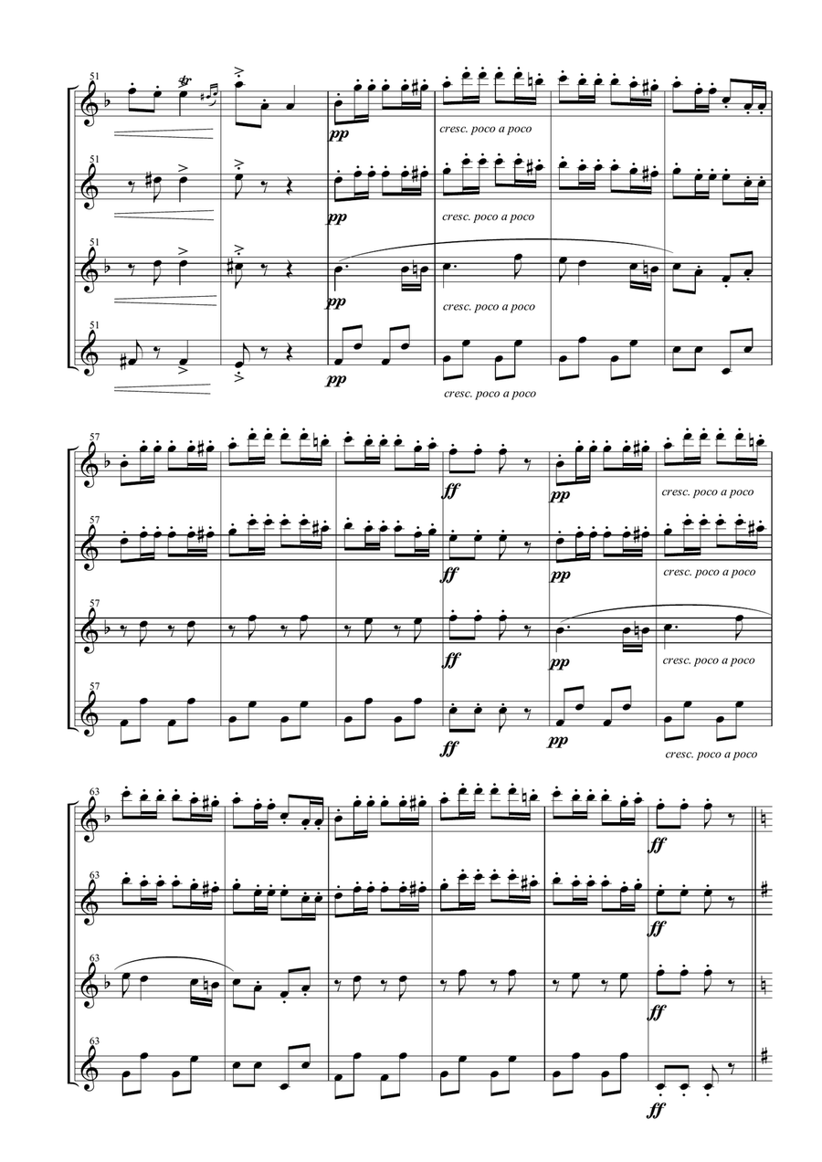 Annen-Polka for Saxophone Quartet Annen-Polka for Saxophone Quartet Saxophone Quartet scores gallery preview page 6