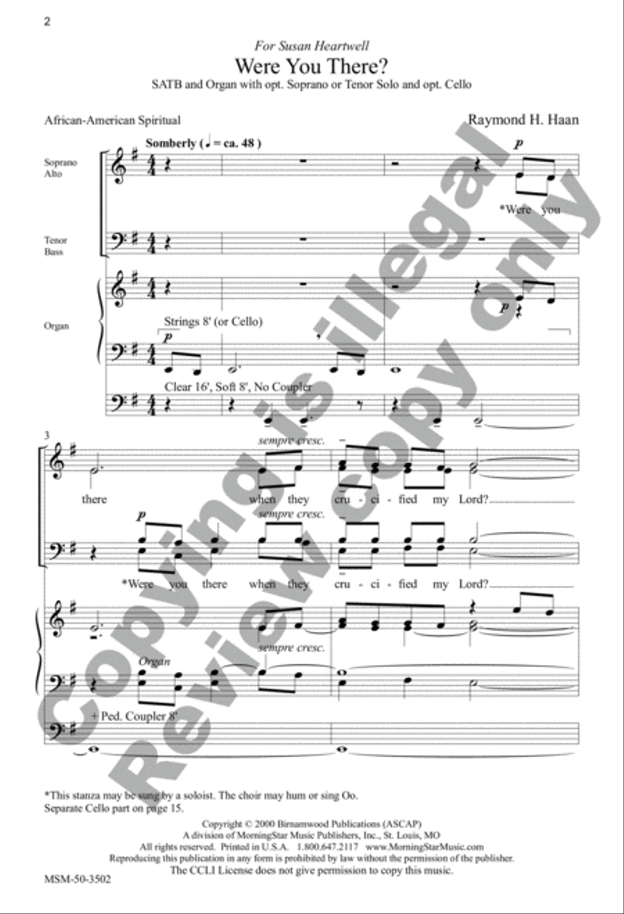 Were You There? 4-Part scores gallery preview page 2