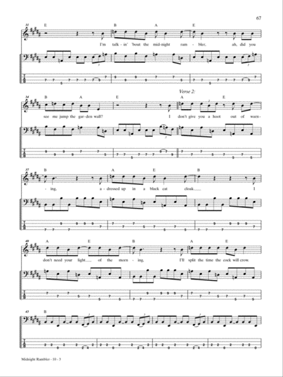 Midnight Rambler Midnight Rambler Bass Guitar Tablature scores gallery preview page 3