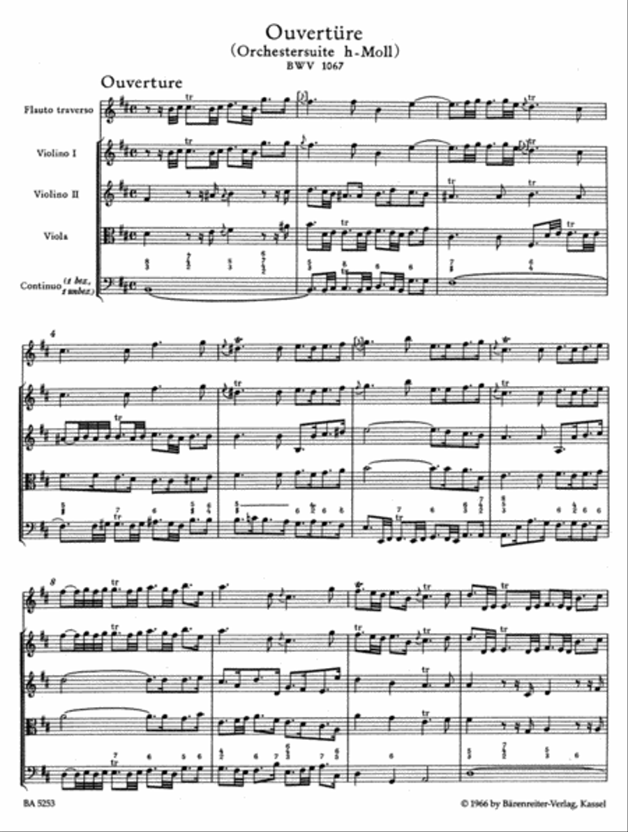 Ouverture (Orchestersuite) b minor BWV 1067 Orchestra scores gallery preview page 2