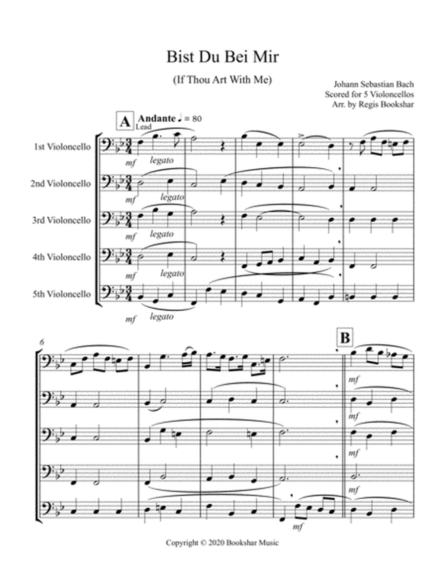 Bist Du Bei Mir (Violoncello Quintet)