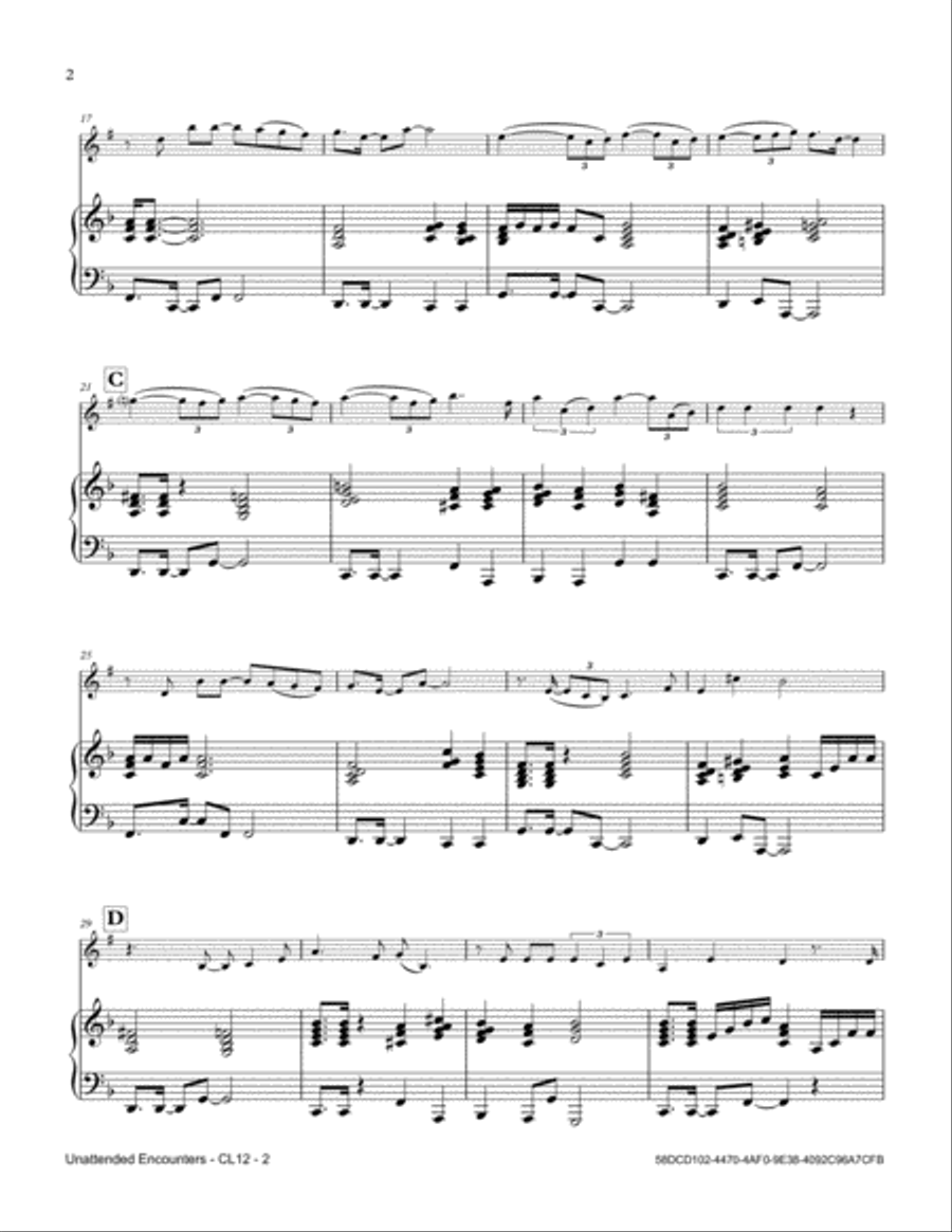 Unattendend Encounters Unattendend Encounters Clarinet Solo scores gallery preview page 2