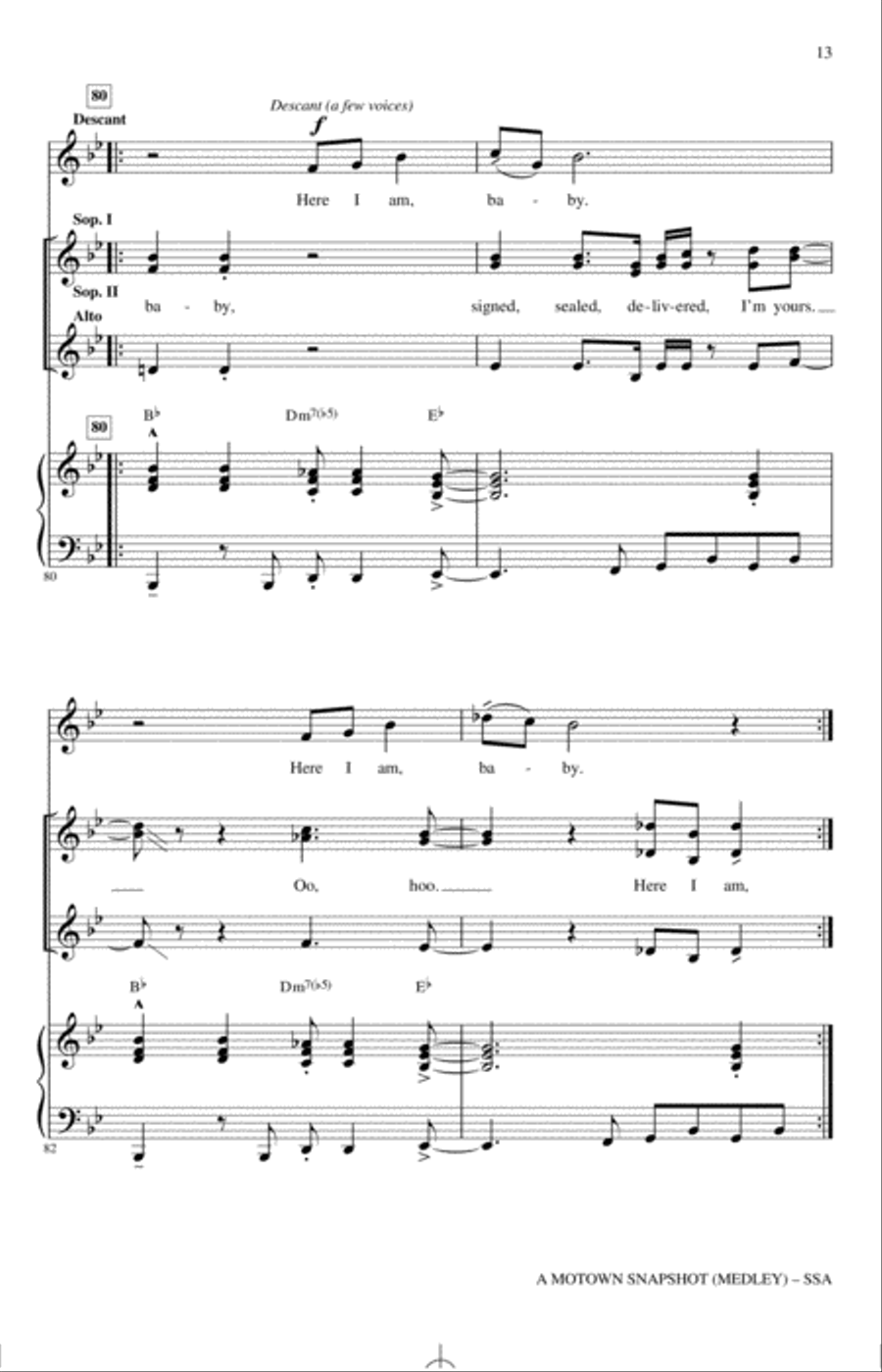 A Motown Snapshot (Medley) SSA scores gallery preview page 12