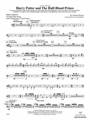 Harry Potter and the Half-Blood Prince, Concert Suite from: 1st Percussion