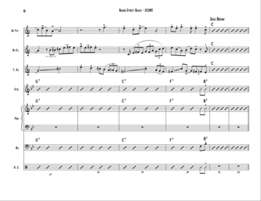Basin Street Blues Basin Street Blues Large Ensemble scores gallery preview page 6