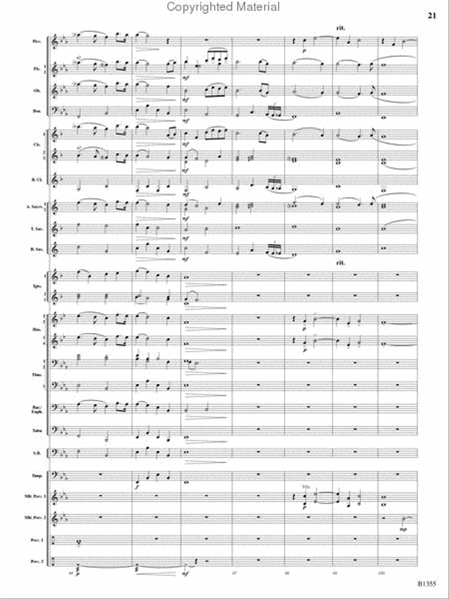 With Ever Joyful Hearts Concert Band scores gallery preview page 19