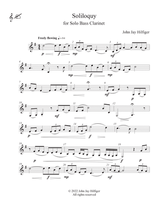 Book cover for Soliloquy for Bass Clarinet