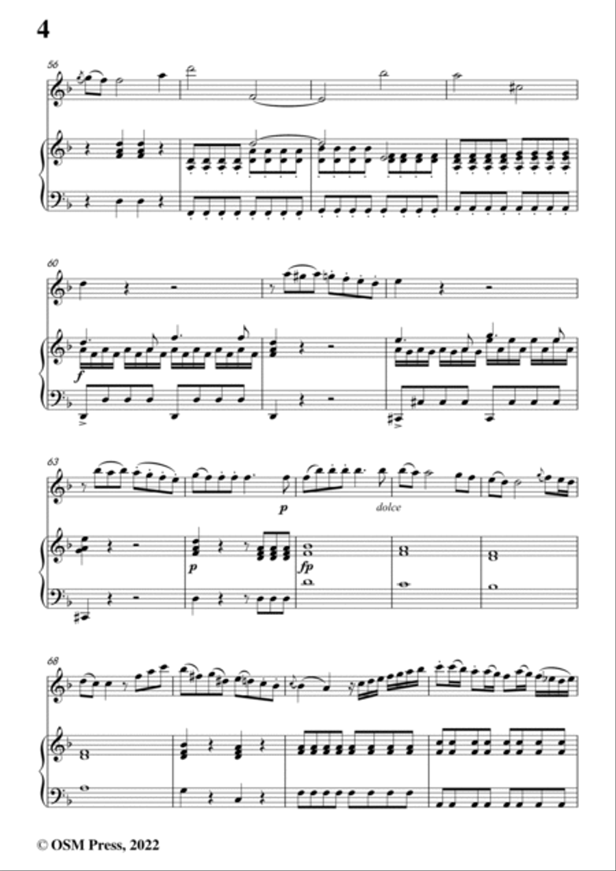 Lebrun-Oboe Concerto No.1,in d minor,for Oboe and Piano Piano scores gallery preview page 6