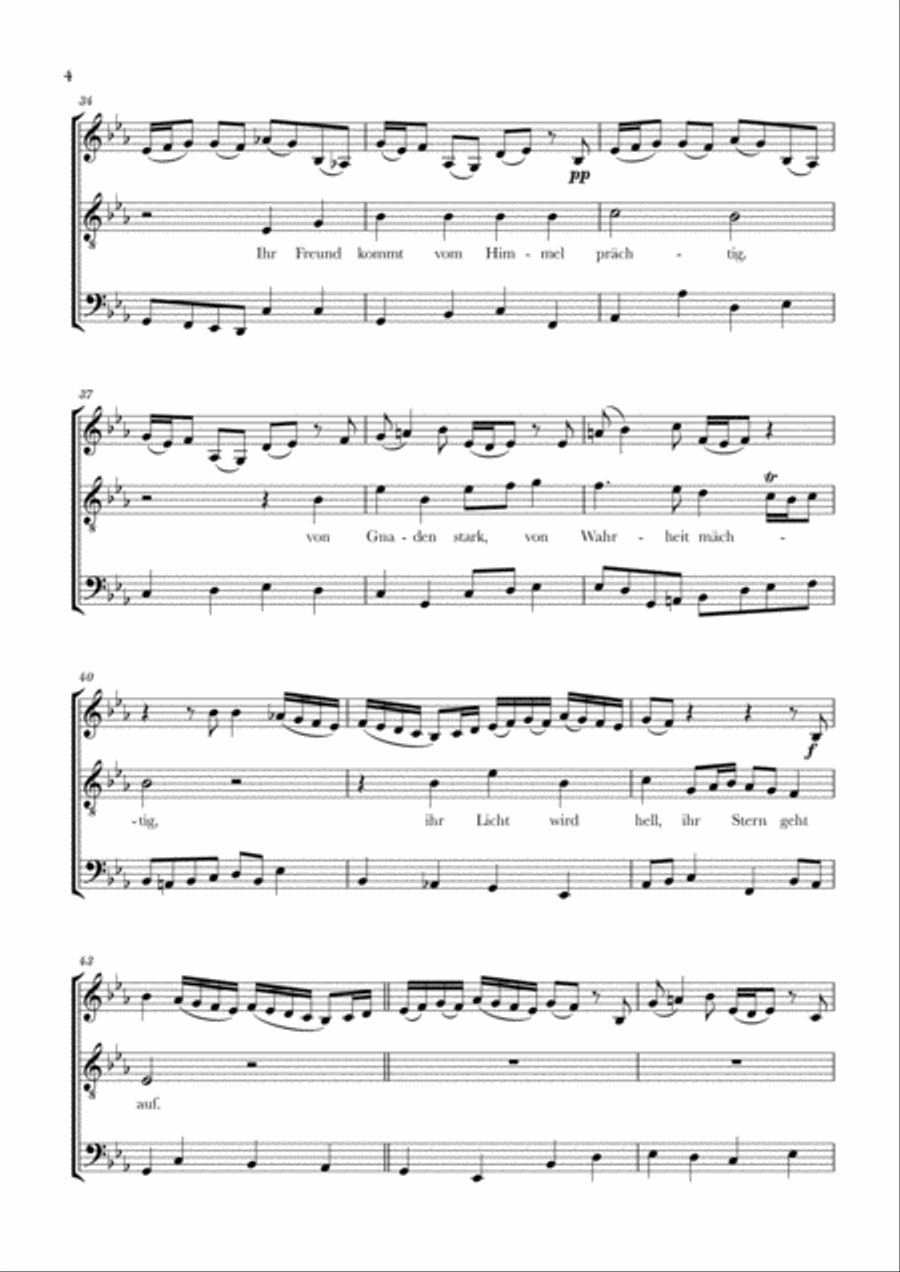 Bach - Wachet auf, ruft uns die Stimme BWV 140 (for Violin, Tenor and Cello) Small Ensemble scores gallery preview page 4
