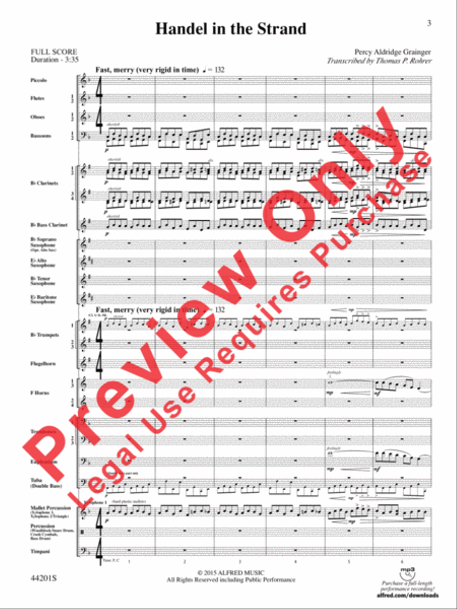 Handel in the Strand Concert Band scores gallery preview page 4