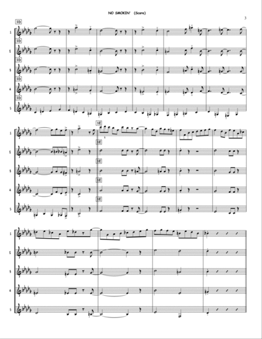 No Smokin Electric Guitar scores gallery preview page 4