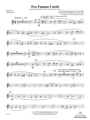 Two Famous Carols: (wp) 1st Horn in E-flat