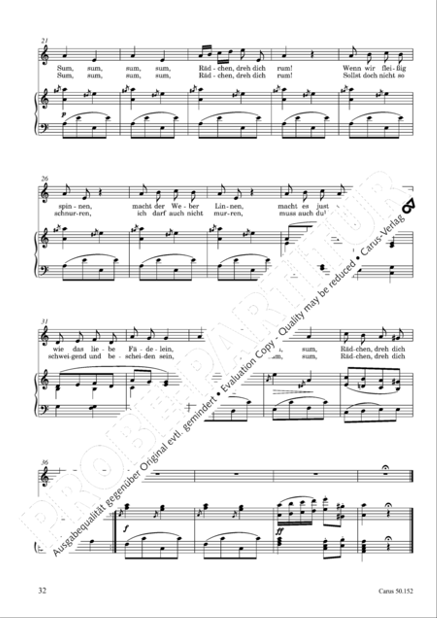 Liederbuch fur Kinder op. 152 Choir scores gallery preview page 33