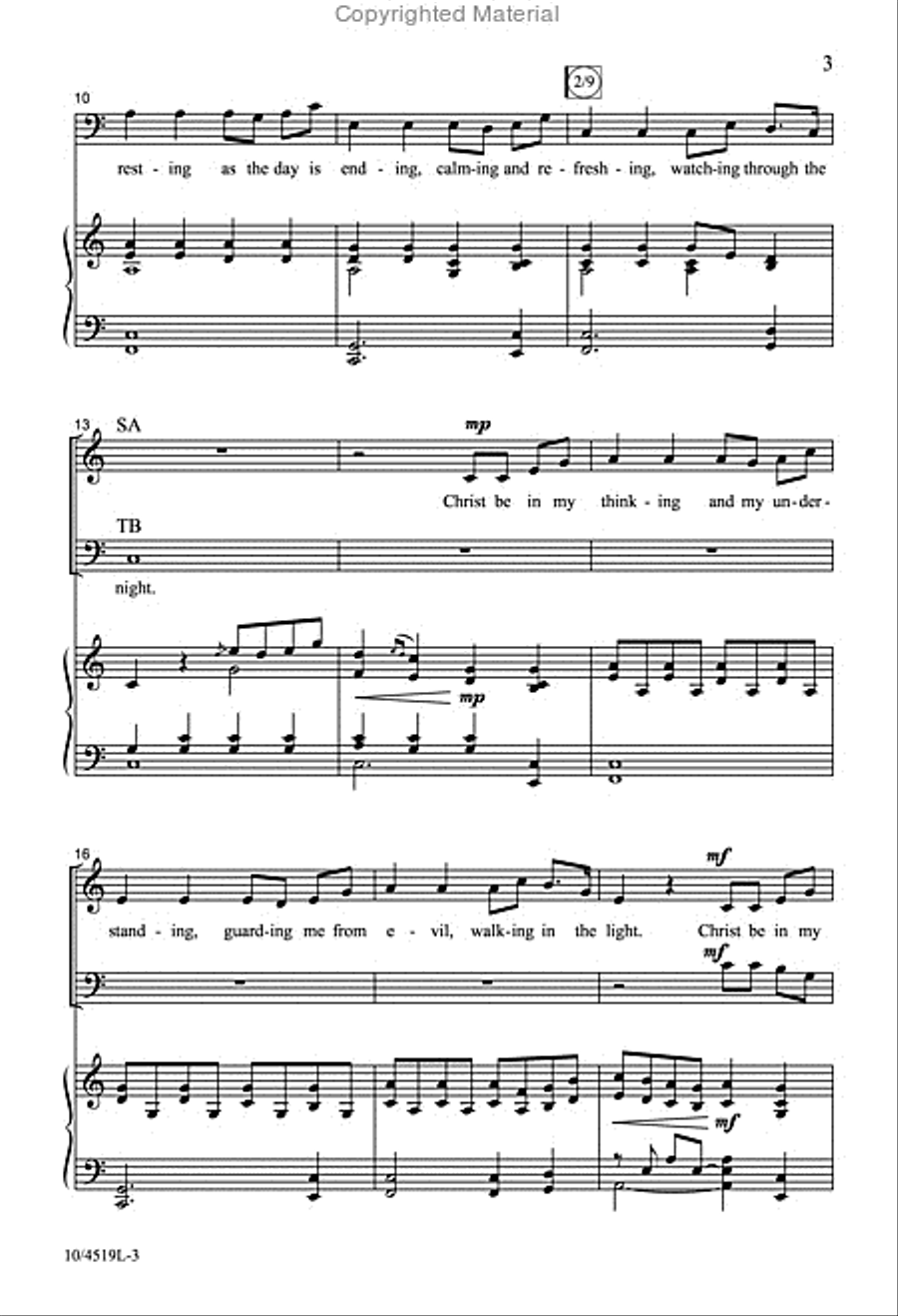 Christ Be in My Waking 4-Part scores gallery preview page 3