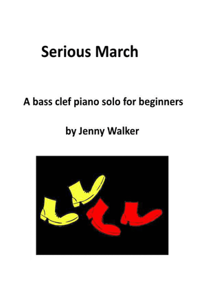 Serious March for Bass Clef - piano (beginners)