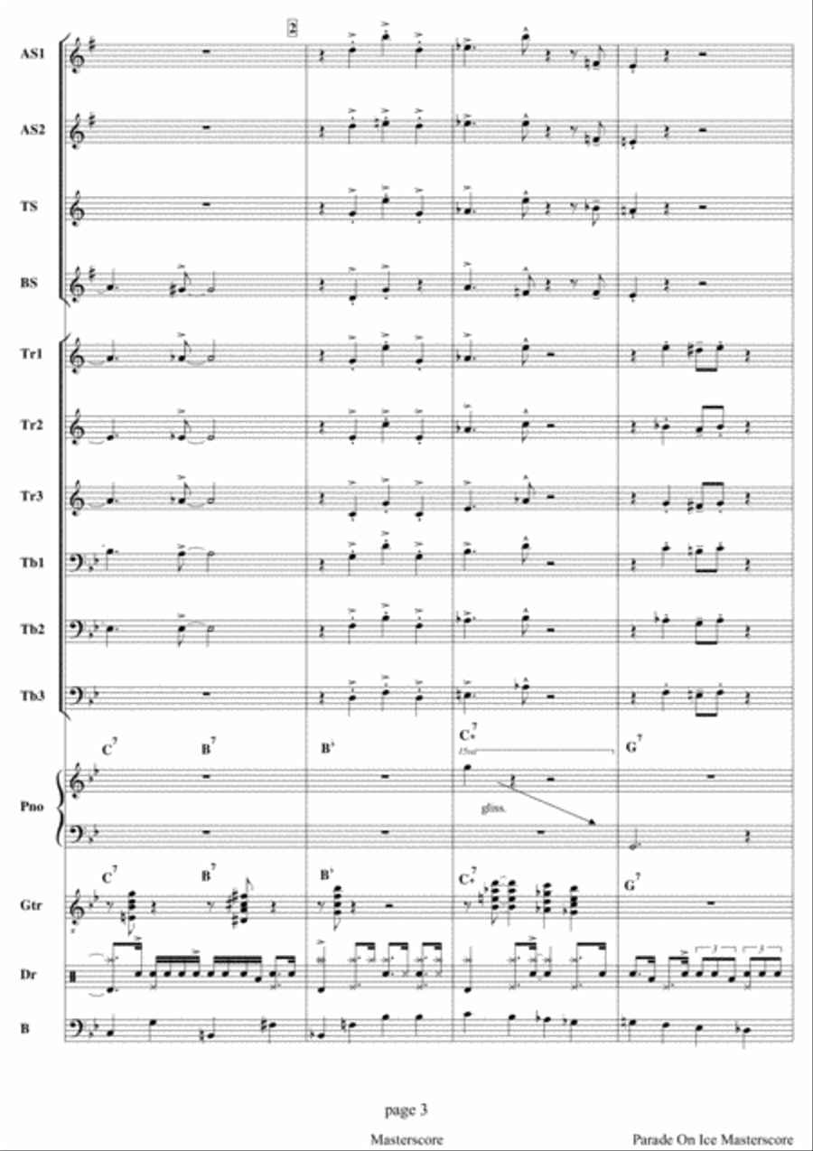 Parade On Ice Parade On Ice Concert Band scores gallery preview page 3