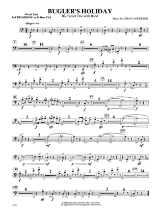 Bugler's Holiday (with Cornet Trio): WP 3rd B-flat Trombone B.C.