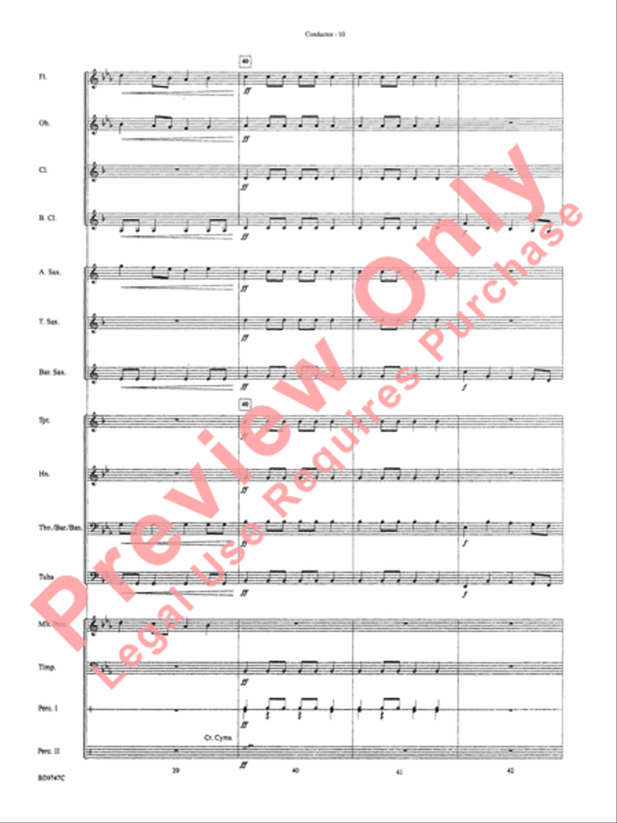 The Torch Burns Bright Concert Band scores gallery preview page 13