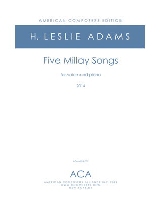 [Adams] Five Millay Songs