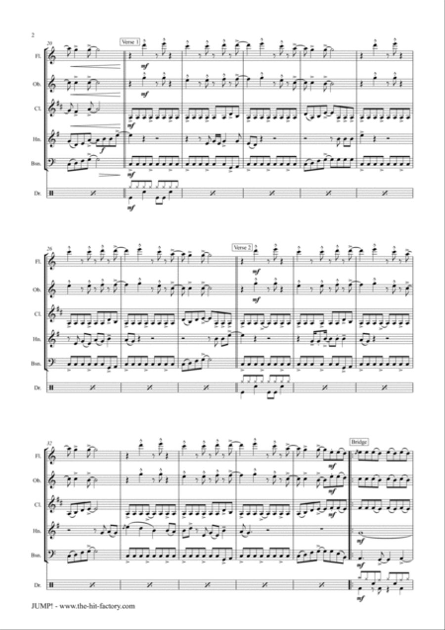 Jump Woodwind Quintet scores gallery preview page 2