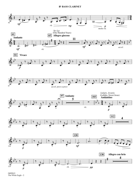 The White Eagle (A Polish Rhapsody) - Bb Bass Clarinet
